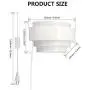 LIGHTESS Modern Wall Sconce Plug in Up Down Wall Light 6W LED Wall Lamp for Hallway Bedroom, Warm White