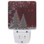Vdsrup Christmas Tree Night Light Set of 2 Winter Snowflakes Plug-in LED Nightlights Auto Dusk-to-Dawn Sensor Lamp for Bedroom Bathroom Kitchen Hallway Stairs Xmas Decorations