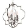 Homenovo Lighting Mersey 4-Light Chandelier, Modern Style Lighting for Entryway, Hallway, Dining Room and Living Room - Brushed Nickel Finish