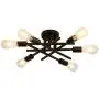 Modern 6 Lights Chandelier, Semi Flush Mount Ceiling Light Fixture Black , Metal Ceiling lamp for Living Room Bedroom Farmhouse Dining Room Modern 6 Lights Chandelier, Semi Flush Mount Ceiling Light Fixture Black , Metal Ceiling lamp for Living Room Bedroom Farmhouse Dining Room