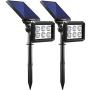 URPOWER Solar Lights Outdoor, Upgraded 2 Modes Solar Lights 2-in-1 Waterproof Solar Spotlight Auto On/Off Solar Wall Lights Pathway Lights Landscape Lighting for Yard Garden Pool- Cool White (2 Pack)