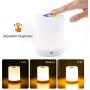 Touch Dimmable Table Lamp, Smart Bedside Table Lamp, Touch Control, LED Night Light with Color Changing Portable for Living Room Bedroom