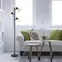Dorm 3 Light Floor Lamp by Lightaccents - Tree Style Standing Pole Lamp with Adjustable Lights – Floor Standing Pole Light – Tall Lamp Torchiere - Living Room Lamp Black Finish