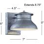 Danbury Modern Outdoor Wall Light Fixture LED Galvanized Steel 5'' Non Glass Dark Sky Design for Exterior House Porch Patio Deck Barn - John Timberland