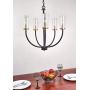 Kira Home Berlyn 22'' 5-Light Modern Chandelier + Clear Cylinder Glass Shades, Chain-Hung with Adjustable Height, Warm Brass Accents + Black Finish
