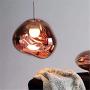 RUNNUP Modern Pendant Light Creative Single Light 12'' Hanging Lamp with Melt Glass Shade in Red for Dining Rooms,Living Room