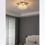 Crystal Chandelier, Modern Chandeliers Crystal Ball Light Fixture, 4 Lights G9 Base, Flush Mount Ceiling Light 11.8 Inches Diameter for Hallway Bar Kitchen Dining Room Kids Room (11.8in Transparent)