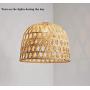 SkyTalent Woven Bamboo Pendant Light, Natural Simple Hand Weaved Pendant Light, Creative Farmhouse Hanging lamp Rattan Chandelier Pendant Ligh for Dining Room Bedroom