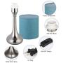 Bedside Table Lamps Set of 2 Small Nightstand Lamps with Blue Fabric Shade Modern Small Desk Lamps for Bedroom Living Room Kids Study Room Office Bedside Table Lamps Set of 2 Small Nightstand Lamps with Blue Fabric Shade Modern Small Desk Lamps for Bedroom Living Room Kids Study Room Office