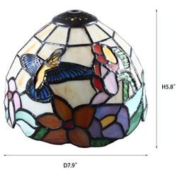 Tiffany Table Lamp Cover Colored Glass Lamp Shade Mediterranean Style Lampshade for Table Lamp Bedroom Dining Room (029)