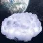 BEFOKA DIY Fluffy Cotton Cloud Light Cloud Lamp Creative Handmade Floating Clouds Night Light for Children Kids Bedroom Home Decoration (White Light-Feather)