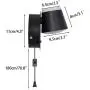 Kernorv Modern LED Plug in Wall Sconces, Bedside Wall Lamp with Switch Lighting Fixture 350 Rotation, Headboard Lights for Bedroom 10W 6000K (2 Pack)