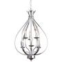 Alice House 27.5''H Chandeliers, Chrome Dining Room Light Fixtures, 6 Lights Farmhouse Chandelier Lighting for Entryway, Foyer, Stairway, Bedroom and Kitchen AL13091-H6