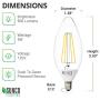 Sunco Lighting 10 Pack B11 LED Candelabra Bulb, Dusk-to-Dawn, 5W=40W, 4000K Cool White, Filament, 500 LM, E12 Base, Outdoor Decorative Light for Sconces - UL