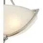 Milbury Satin Nickel Pendant Chandelier 19 1/2'' Wide Modern White Alabaster Glass Bowl 3-Light Fixture for Dining Room House Foyer Kitchen Island Entryway Bedroom Living Room - Possini Euro Design
