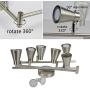 DLLT 6-Light Flexible Track Lighting Rail, Modern Directional Led Spot Ceiling Light Fixture Flush, Brush Steel, Bulbs Included for Living Room, Dining Room, Bedroom, Kitchen, Office