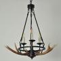Unitop Rustic Antler Chandelier, 3 Light 25.6'' Diameter Farmhouse Pendant Light Fixture for Living Room Kitchen Island Cafe Bar