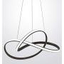Jaycomey Modern LED Chandelier,46W LED Ring Black Pendant Lamp Haning Light,Acrylic Pendant Light Fixture for Living Room Bedroom,Cool White/6000K