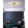 Modo Lighting Glass Ceiling Light Modern 10-Light Globe Chandeliers Mid Century Brass Ceiling Pendant lamp for Bedroom Living Room (10-Head Ceiling Light)