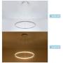 Toupus Modern LED Pendant Lighting, 1 Ring Acrylic in Crystal Shape 48W 23.6in Contemporary Chandelier Elegant Warm White 3000K Ceiling Hanging Lights Fixture for Foyer Living Room Bedroom Dining Room