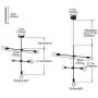 Ceiling Lamp 5 Light Mid Century Modern Sputnik Chandelier Lighting Fixture Pendant Light for Kitchen Dining Room Living Room Bedroom, Black Ceiling Lamp 5 Light Mid Century Modern Sputnik Chandelier Lighting Fixture Pendant Light for Kitchen Dining Room Living Room Bedroom, Black