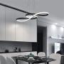 LED Pendant Light Dimmable Modern Chandelier Ceiling Fixture Adjustable Pendant Lighting Living Dining Room Ceiling Hanging Lights Kitchen Island Ceiling Fixture Hanging lamp 40W I 75cm (Black)