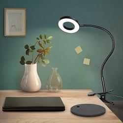 Anpro Clip Reading Lights, 48 LED USB Book Clamp Light with 3 Color Modes, 10 Brightness Dimmer and Auto Off Timer, Eye Protection Kids Desk Lamp, 360 ° Flexible Gooseneck Bed Night Light