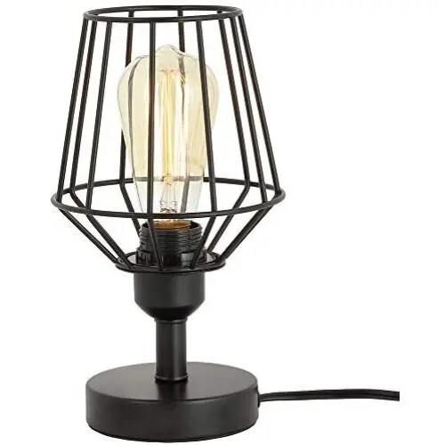 ZZ Joakoah Industrial Table Lamp, Metal Rustic Desk Lamp with Plug in Cord On/Off Switch, Bedside Nightstand Lamp, E26 Edison Reading Lamp Light Fixture for Office, Bedroom, Living Room ZZ Joakoah Industrial Table Lamp, Metal Rustic Desk Lamp with Plug in Cord On/Off Switch, Bedside Nightstand Lamp, E26 Edison Reading Lamp Light Fixture for Office, Bedroom, Living Room