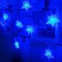 HUGSVIK 25Ft 50 LED Blue Star Lights for Bedroom,8 Modes Battery Operated Blue Christmas Lights, LED Star String Lights for Christmas Wedding Party Bedroom Kids Bed Canopy Camping Patio Umbrella