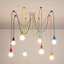 Spider Chandelier Colorful Pendant Light, Kids Fun Color DIY Ceiling Lighting Fixtures Lamp for Dids Room,Girls Rooms,Boy Room,Playroom,Classroom, Living Room, Bedroom.E26, 8 Lights.