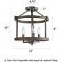 GEPOW Semi Flush Mount Ceiling Light Fixture, Farmhouse Faux Wood Ceiling Light for Bedroom Hallway, Foyer, Entryway, Kitchen, Stairway, Dining & Living Room GEPOW Semi Flush Mount Ceiling Light Fixture, Farmhouse Faux Wood Ceiling Light for Bedroom Hallway, Foyer, Entryway, Kitchen, Stairway, Dining & Living Room