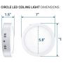Hyperikon LED Ceiling Light 7 Inch Round, 65 Watt Replacement (15W), Flush Mounth Indoor Lighting, Crystal White, Non Dimmable