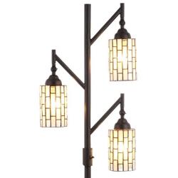 JONATHAN Y JYL8012A Lewis Style 71'' Multi-Light LED Floor Lamp, Tiffany, Traditional for Bedroom, Living Room, Bronze
