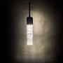 Lumxa LED Mini-Pendant Light - Modern Matte Black Hanging Mini-Pendant Light Fixture with Matte Black and Bubble Glass Led Pendant Lighting Kit for Kitchen and Dining Room(No Bulb Required)