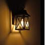 FLALINKO Outdoor Wall Sconce - 14'' Farmhouse Porch Light in Matte Black Finish with Clear Seedy Glass for Garage, Patio, Porch, Doorway, Entryway (Black, Single Pack)