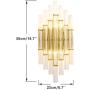 KCO Lighting Crystal Wall Lights Modern Elegant Wall Sconce Lighting Metal Wall Mount Light Fixtures with Clear Crystal, for Bedroom Living Dining Room (Gold)