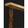 APBEAM Crystal Gold Chandelier Hanging Linear Pendant Light Modern for Dining Room Living Room Kitchen Island Over Table 10-Light
