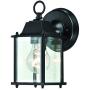 LIT-PaTH Outdoor Wall Lantern, Wall Sconce as Porch Lighting Fixture, E26 Base 100W Max., Aluminum Housing Plus Glass, Water-Proof and Outdoor Rated, ETL Qualified, 2-Pack (Black)