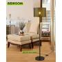 Industrial Metal Floor Lamp, LMS Bozeman Bronze Standing Lamp, 60''(5ft) Tall Contemporary Floor Lamp, Reading Lamp for Bedroom, Living Room, Dining Room, LMS-032