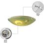 SUSUO Mosaic Design Blue Stained Glass Flush Mount Ceiling Light with Moon and Star Pattern Vingte Art Deco Ceiling Fixture for Bedroom Living Room Hallway Kitchen Bar