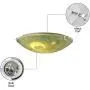 SUSUO Mosaic Design Blue Stained Glass Flush Mount Ceiling Light with Moon and Star Pattern Vingte Art Deco Ceiling Fixture for Bedroom Living Room Hallway Kitchen Bar
