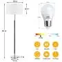 Floor Lamp with Big Drum Lampshade, Standing Lamp with Bulb and Convenient Pull Chain Foot Switch, Tall Light for Reading Living Room, Couch Side White Big Corner Lamp, H 67 (Bulb Included)