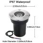 Landscape Lights Sunriver 6Pack LED Well Lights 1W 12V-24V Ground Lights IP67 Waterproof Low Voltage Landscape Lighting Spotlight for Driveway, Deck, Step, Garden Lights Outdoor (Warm White)