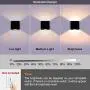 Lightess Indoor Wall Sconce Dimmable 10W, Modern LED Wall Lamp Black, Up Down Wall Mount Lights Mini Metal for Living Room Bedroom Hallway Decor, Warm White, O1185TP
