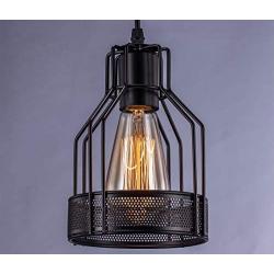 Industrial Pendant Lighting Licperron E26 Base Edison Metal Caged Vintage Hanging Pendant 3-Lights Rustic Pendant Light Fixture for Kitchen Dining Room Bar Hotel