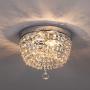 GLANZHAUS Fashion Designed Mini Style 9.84'' Chrome Finish Crystal Ceiling light, 2-Light Crystal Chandelier for Living Room Dining Room Bedroom GLANZHAUS Fashion Designed Mini Style 9.84'' Chrome Finish Crystal Ceiling light, 2-Light Crystal Chandelier for Living Room Dining Room Bedroom