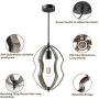 Tipace Vintage Pendant Light Rustic Metal Oil Rubbed Bronze Finish Wood Industrial Ceiling Hanging Light Fixture for Indoor Kitchen Island Dining Living Room Farmhouse