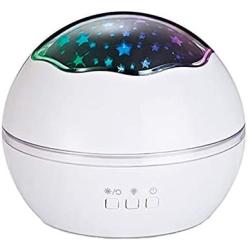 Star Projector, Galaxy Projector, Ocean and Star Light Projector for Bedroom, Night Light Projector with Color Changing and 360 Rotating (White)