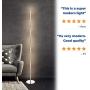 JONATHAN Y JYL7006A Pilar 63.75'' LED Integrated Floor Lamp Modern,Contemporary for Bedrooms, Living Room, Office, Reading, Chrome