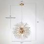 Dandelion Firework Crystal Sputnik Chandelier 9 Light, Palacelantern Pendant Ceiling Light Fixture for Bedroom Dining Room and Living Room